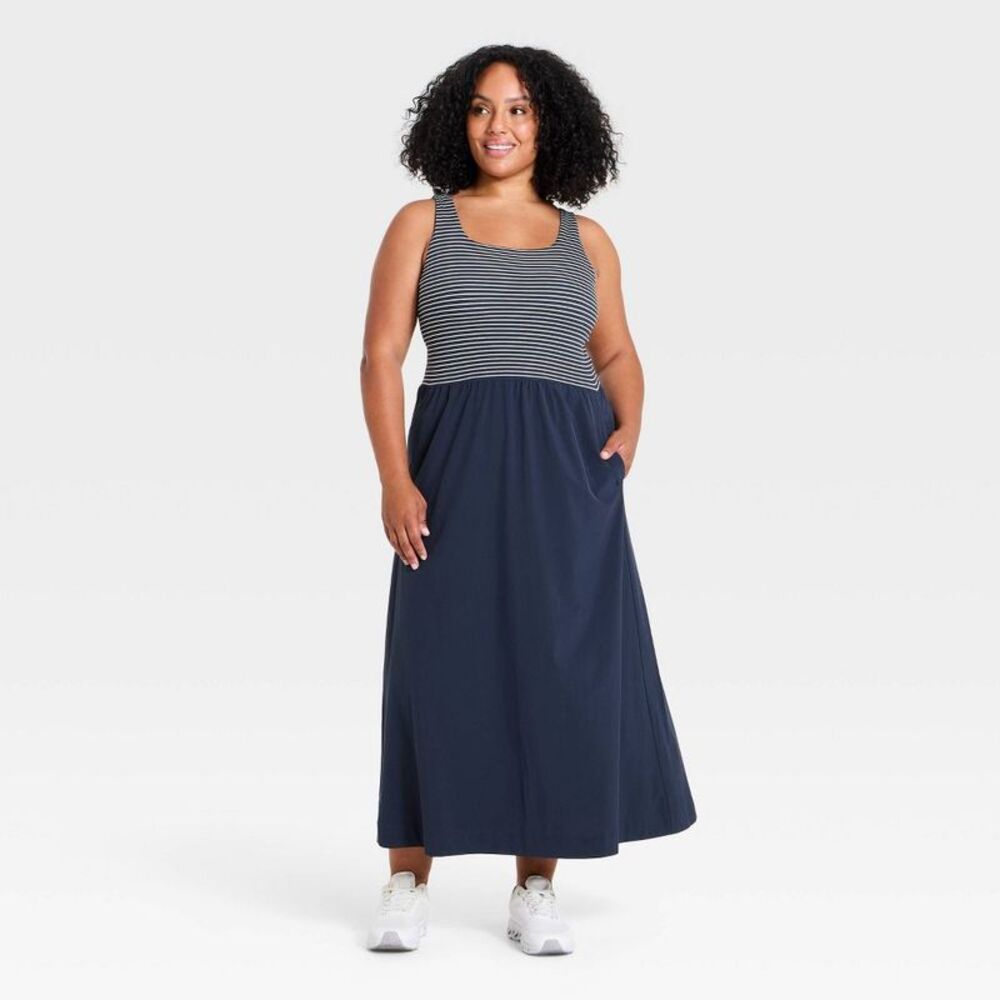 All In Motion - Women's Woven Travel Dress - All In Motion Navy Bl Navy Blue - Picture 4 of 4
